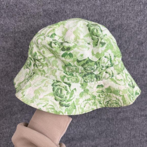 Ganni Bucket Hat XS/S Printed Cotton Poplin Bucket in Green Floral Canvas Summer main image 10
